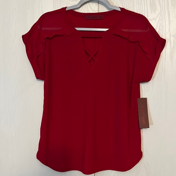 Love Scarlett Tops Love Scarlett Ruby Red Top Poshmark